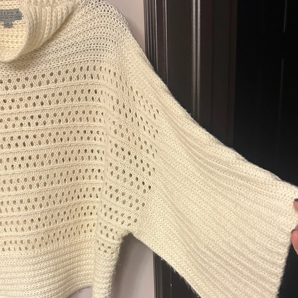Joseph A Cream Cowl Neck Sweater - Picture 3 of 5